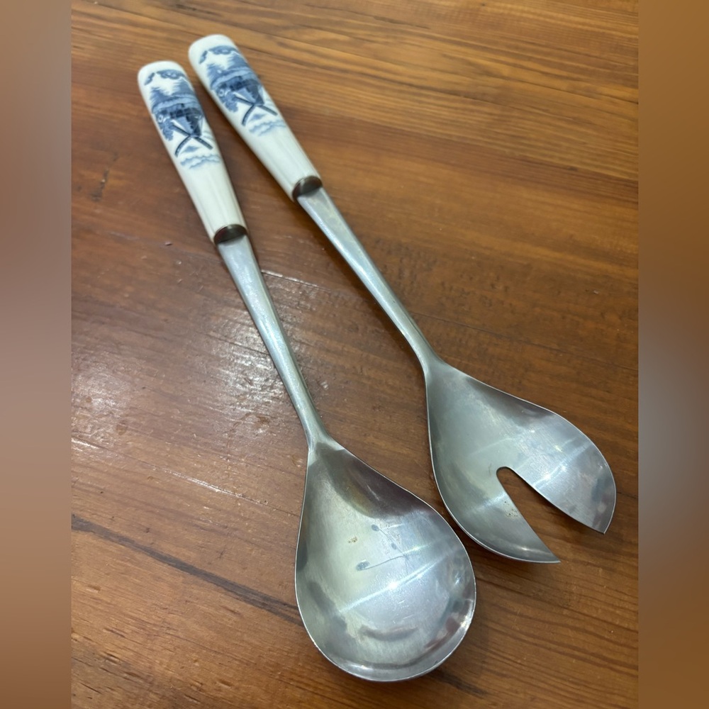 Vintage Elesva Amsterdam Holland salad serving set